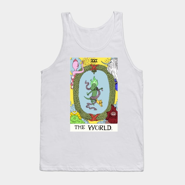 Elementals as The World tarot Tank Top by sadnettles